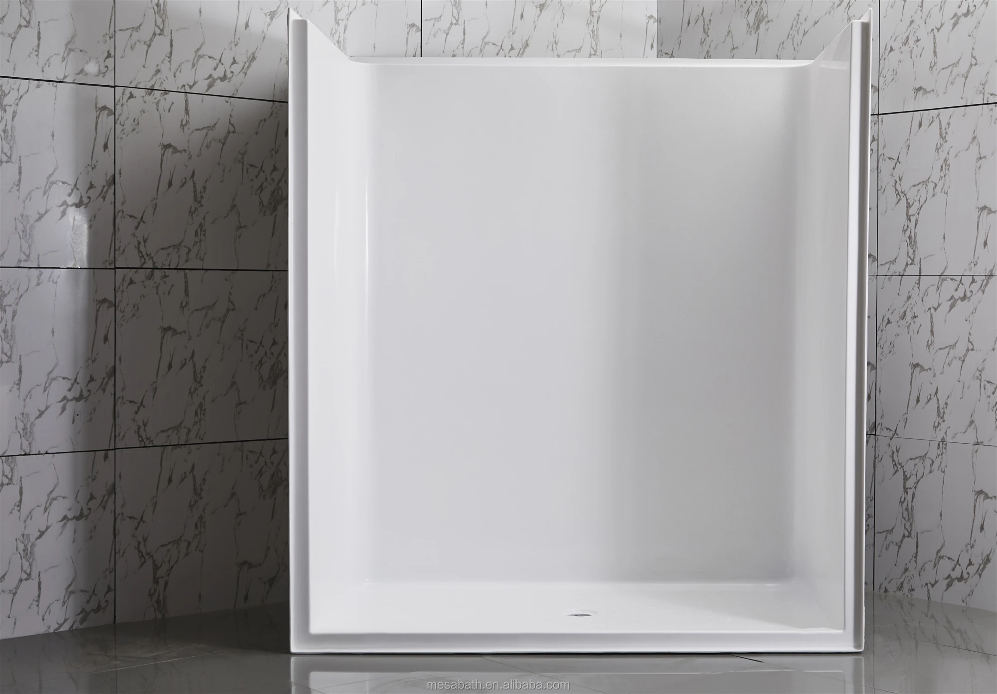 Bathroom One Piece Fiberglass Shower Wall Stalls Kit Inserts - Buy One
