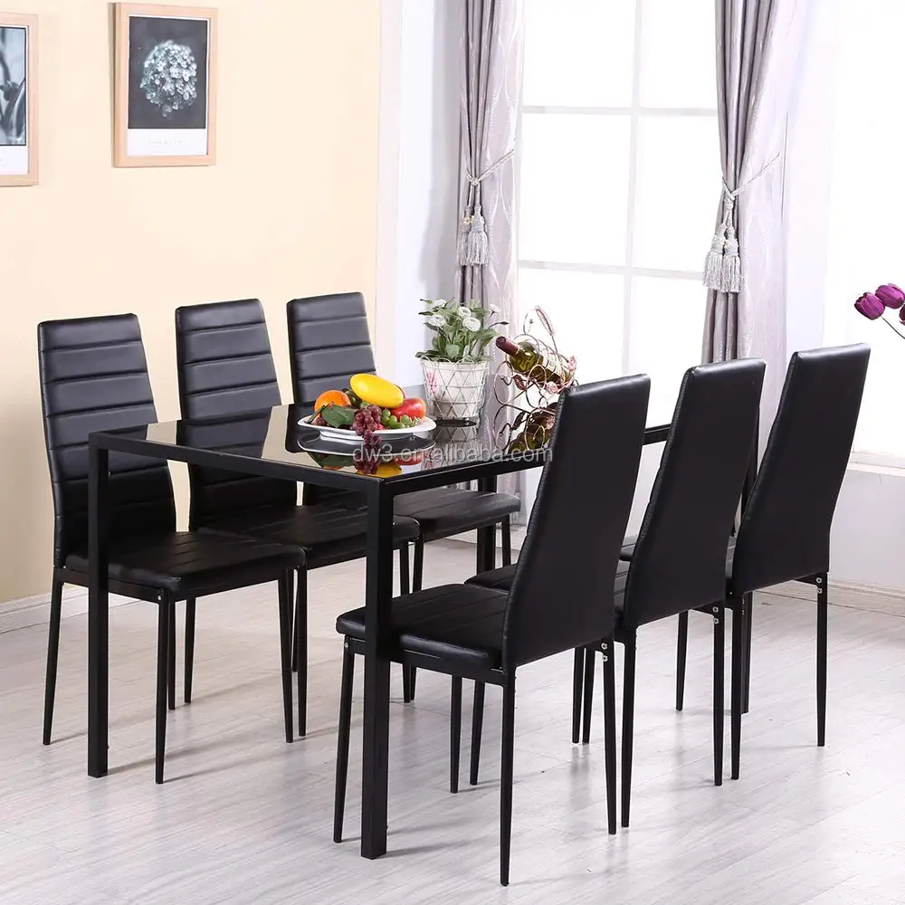 Contemporary Luxury Living Room Steel Dinning Table Set Cheap