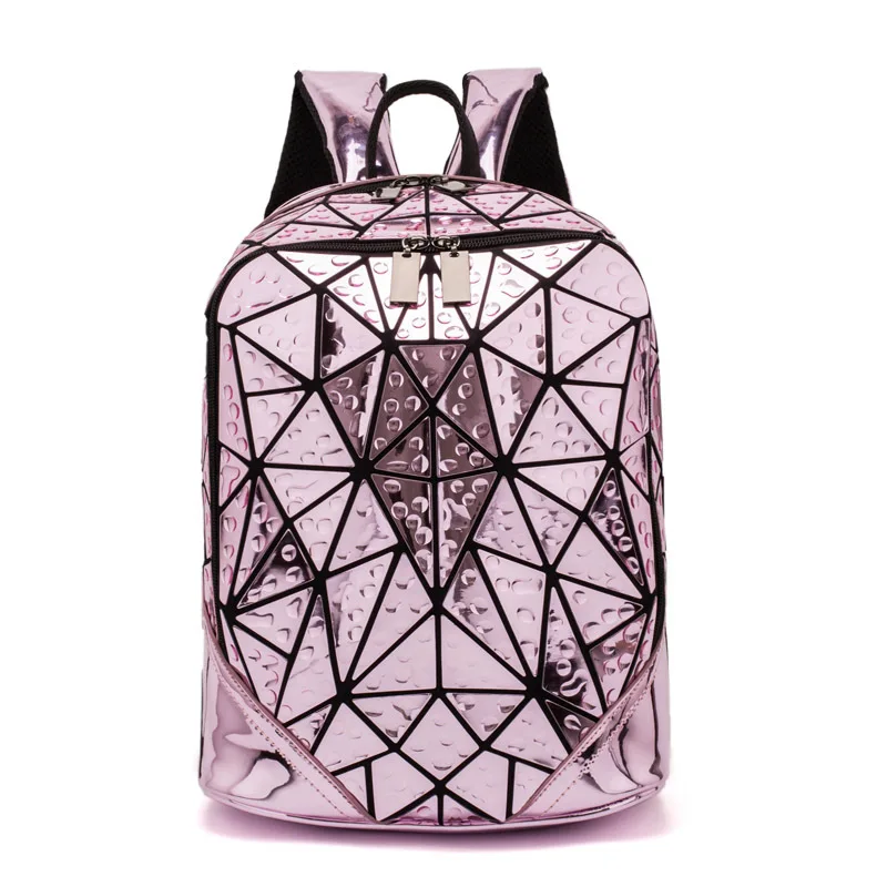 

Fashion Water Droplets backbags boy girl student School bag holographic laser geometry travel bag Designer Bagpack