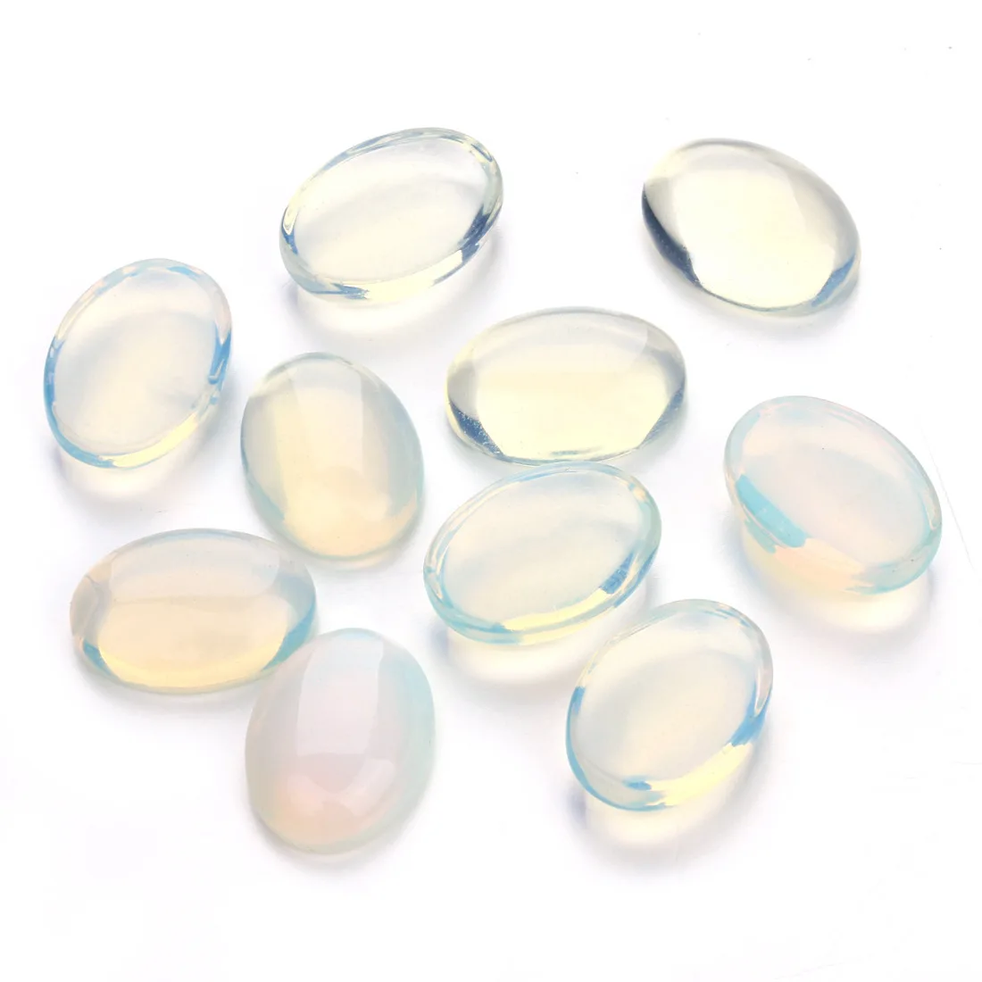 

22*30mm Natural Smooth Polished Oval Gemstone Cabochon Flatback Chakra Healing Crystal for Handmade Jewelry Making