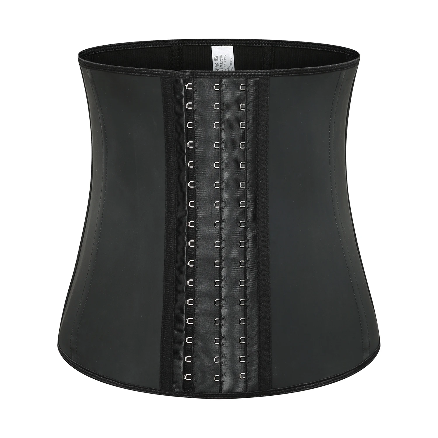 

body shaper slimming vest men steel boned latex corset cincher waist trainer, Black