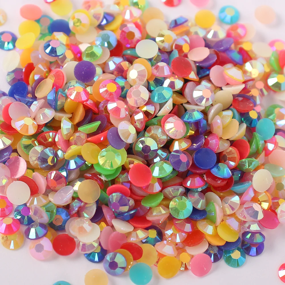 

500pcs 1000pcs  Mobile Phone DIY Nail Art AB Candy FlatBack Resin Rhinestones G0307, Multi color option