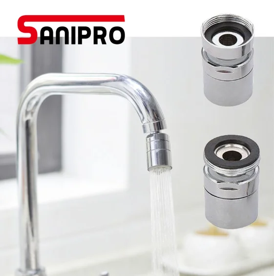 
SANIPRO New 2-Flow Aerator 360 Degree water saving devicet/Kitchen Faucet Tap Adapter Device Kitchen or Bathroom Fitting 