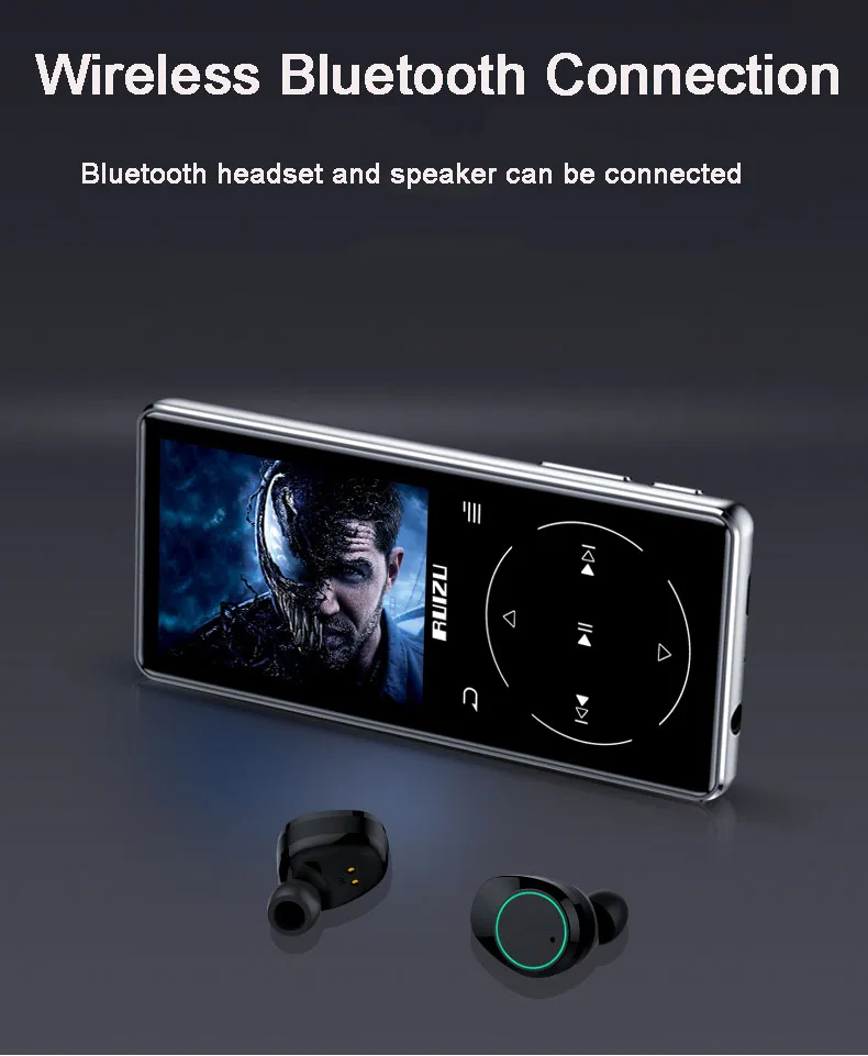 
RUIZU D16 Bluetooth MP4 Player 2.4 inch Screen FM Radio Voice Recorder E-Book Portable Audio Video player Bulit-in Speaker 