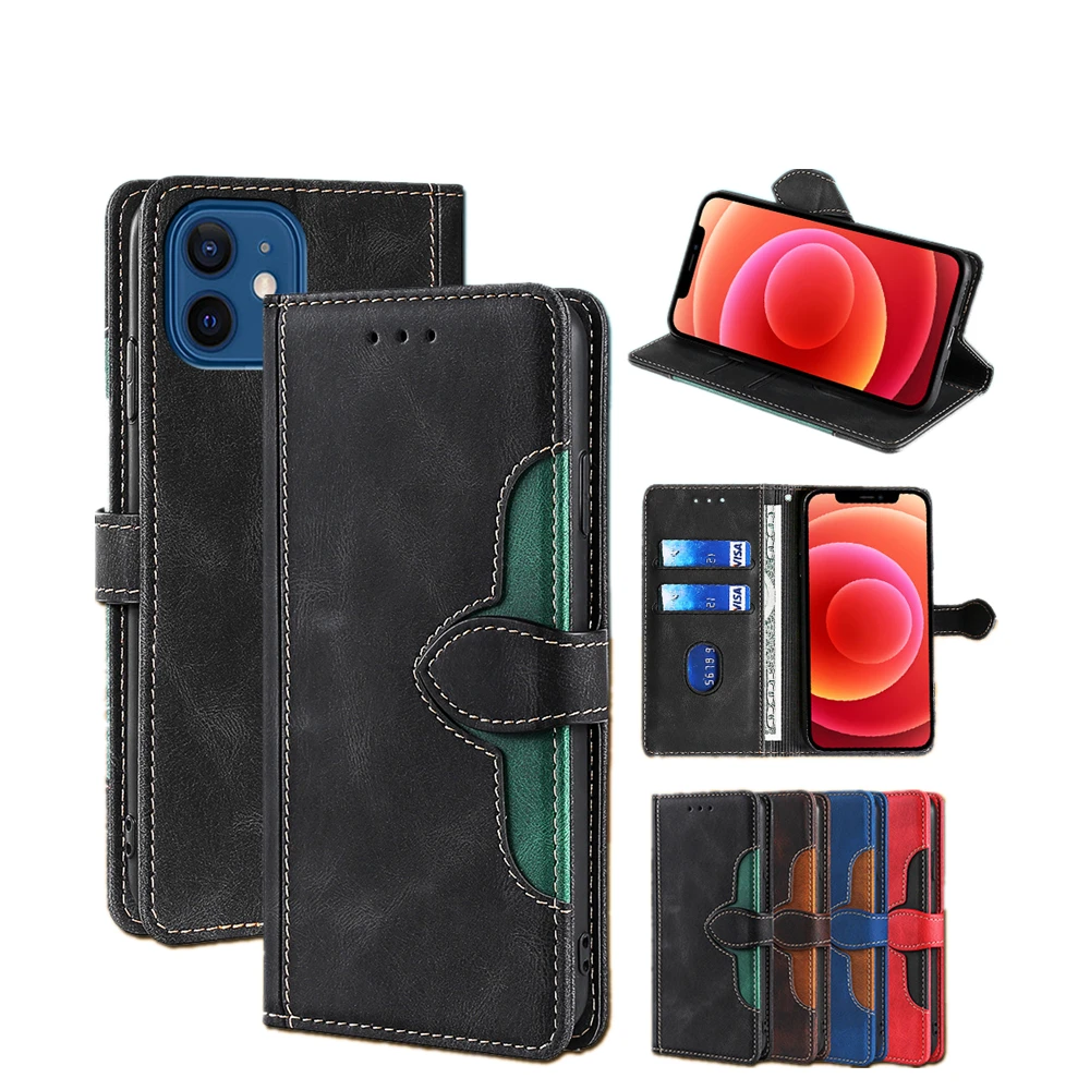 

The Flip card slot mobile phone case is suitable for iPhone12/11 Samsung Huawei OnePlus protective cover soft shell, 4 colors