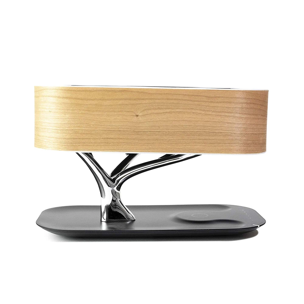 Home tree LED speaker bed tree lamp with bluetooth speaker and wireless charger for home
