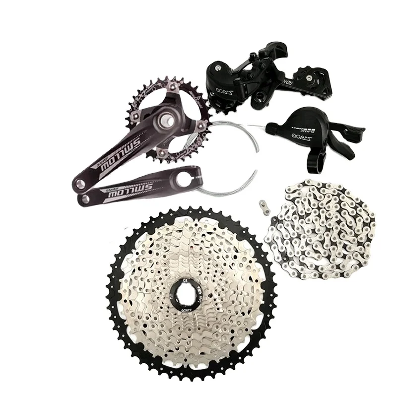 

SRIDE 12 Speed Bicycle Groupset Shift Lever Rear Derailleur Freewheel Crankset Chain for Mountain Bike Part