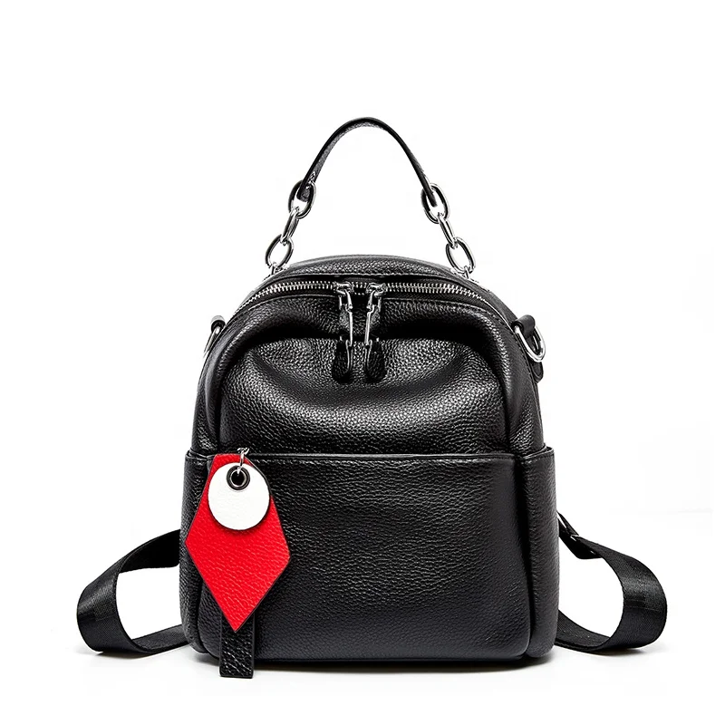 

FS5409 Hot sale lichee pattern handbag cute bag genuine leather girls wholesale backpacks china leather backpack back pack, See below pictures showed
