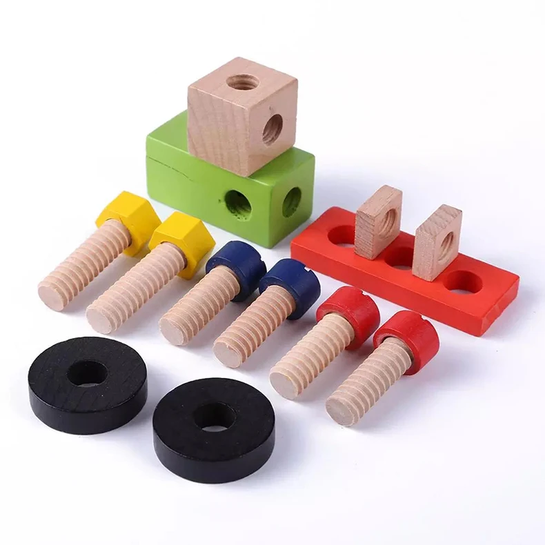 Portable Repair Tool Box Cartoon boy Educational Toys for Boy Puzzle Toy Kids Baby Wood Repair Set Tool Multifunctional Toys