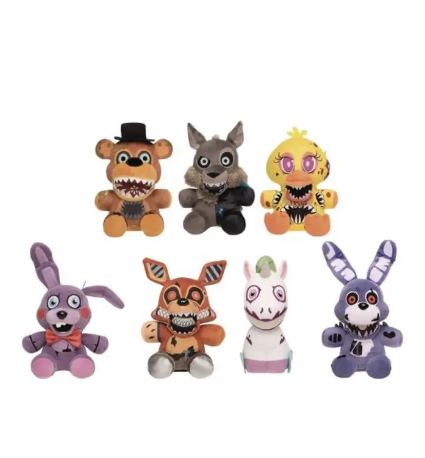 

Free shipping FNAF Twisted ones Freddy's Foxy Chica Bonnie plush toy/fnaf stuffed doll