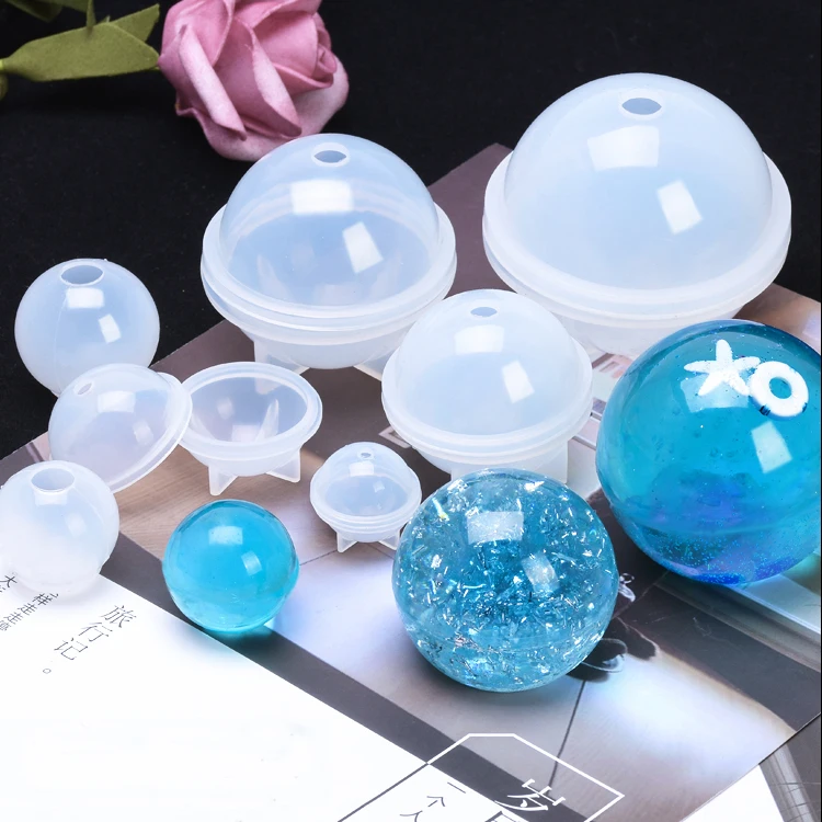 

D221 Crystal Ball Silicone Mold Cake DIY Jelly Ice Hockey Cheese Crystal Ball mold, Random