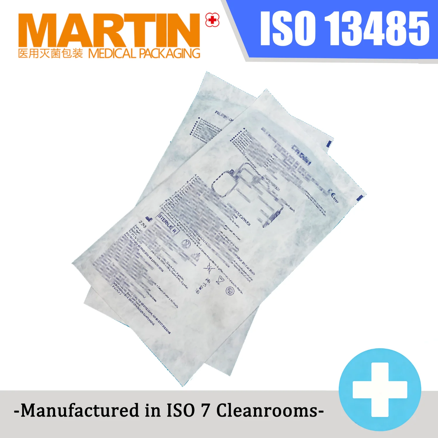 Heat Seal Flat Tyvek Sterilization Pouch, ETO Sterile Medical Flat Bag for Leukocyte Reduction Blood Filter