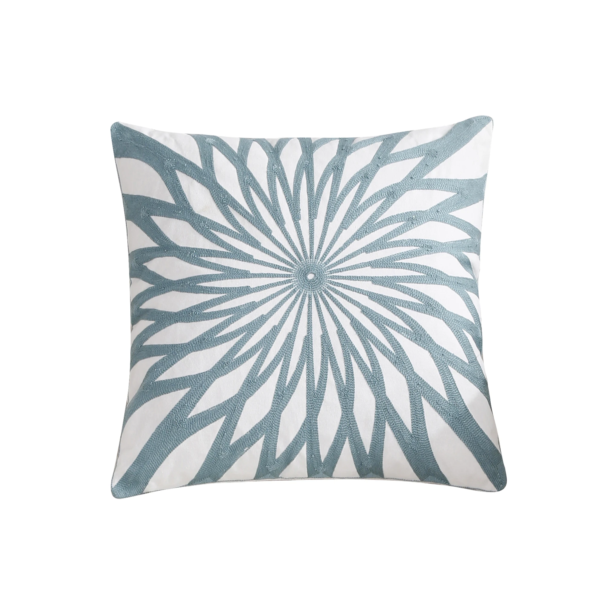 45*45cm Blue Embroidered Cushion Covers Wholesale Sofa Cushion Cover Decorative Factory Direct