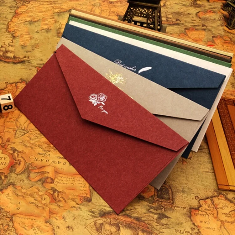 hotsale 花式定制彩色白色纸板婚礼金钱口袋信封包装礼品卡