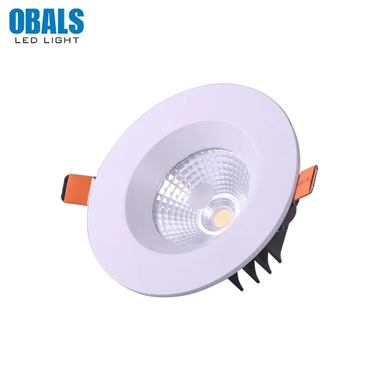 Die-cast Aluminium Body 7W 10W 15W 30W Dimmable Ceiling Down Light COB Recessed LED Downlight