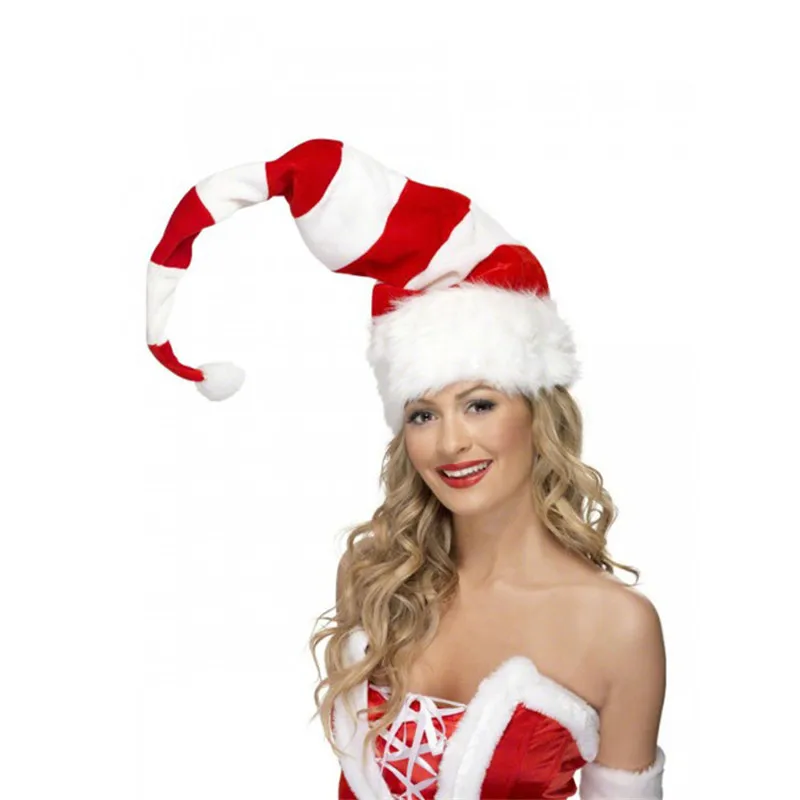Talla Pequeño*6 Pack 6 Gorro Papá Noel de Navidad de Santa Claus de Terciopelo Suave Sombreros Rojos Navideño de Invierno para Fiesta Festiva de Año Nuevo para pequeños Unisex 