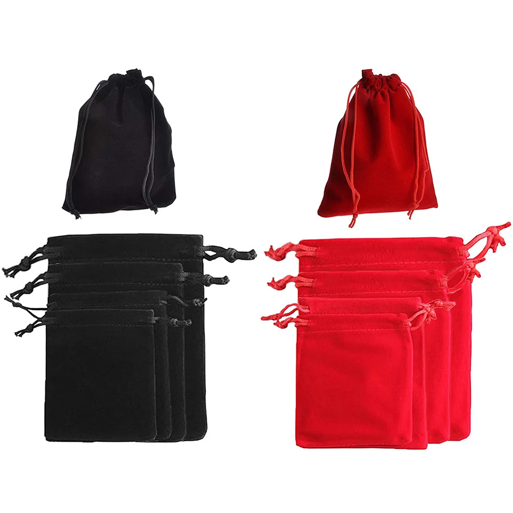 

Jewelry Velvet Bag & Jewelry Pouch Drawstring Bags - Red and Black Velvet Cloth Storage Pouch for Jewelry, Black, blue, green, grey, pink, white, yellow, etc