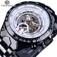 

Forsining Stainless Steel Men Mechanical Skeleton Watches 30M Waterproof Men Watch