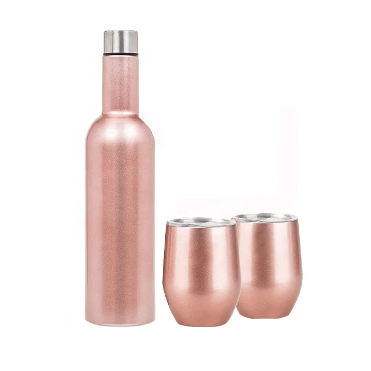 

750ml Stainless Steel Wine Bottle Double Wall Insulation Vacuum Water Wine Tumbler With Lids, Any color is available