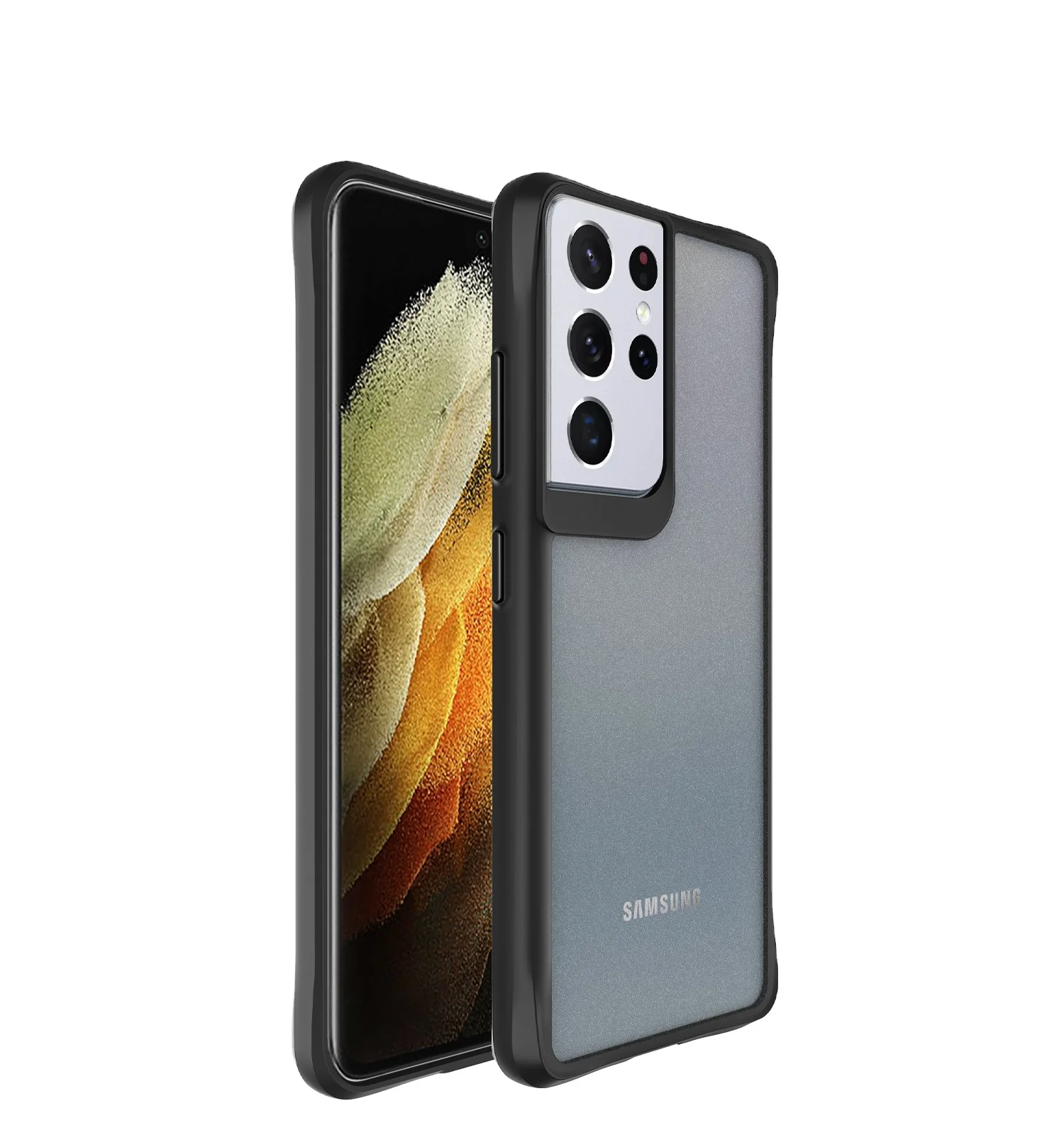 

Sleek Case, Streamlined Protection for Samsung Galaxy S21 Ultra 5G - Clear/Black