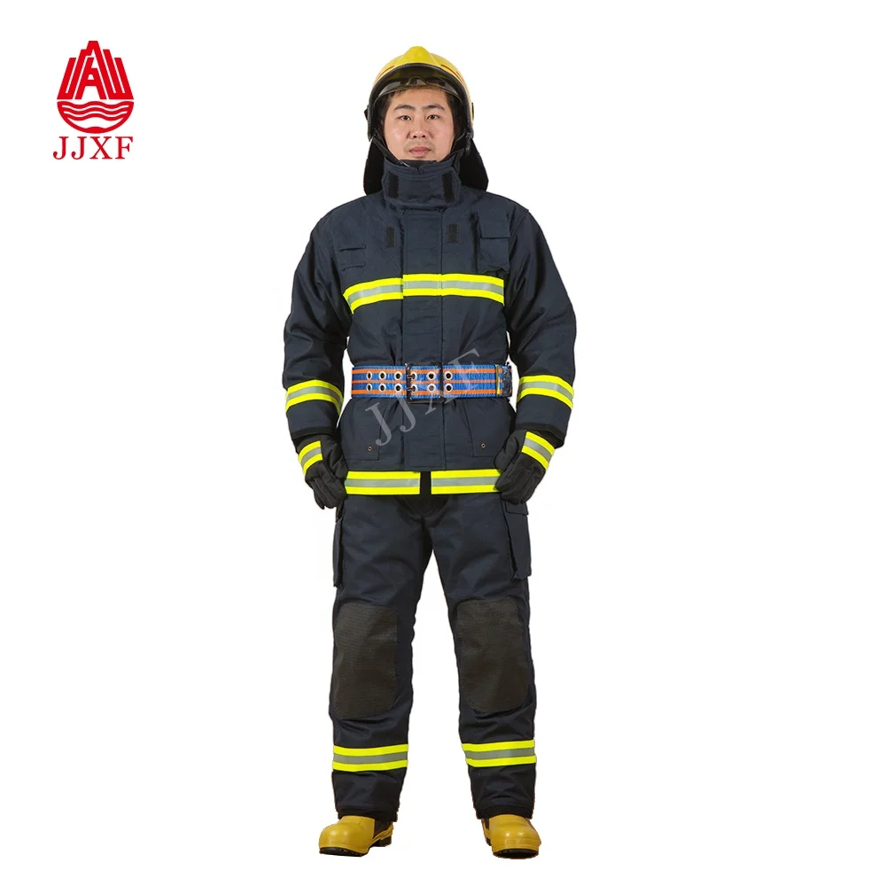 

EN 469 Firefighter Suit, Fire Suit, European Standard Fire Suit Fire Suit, Navy blue, khaki, yellow, red