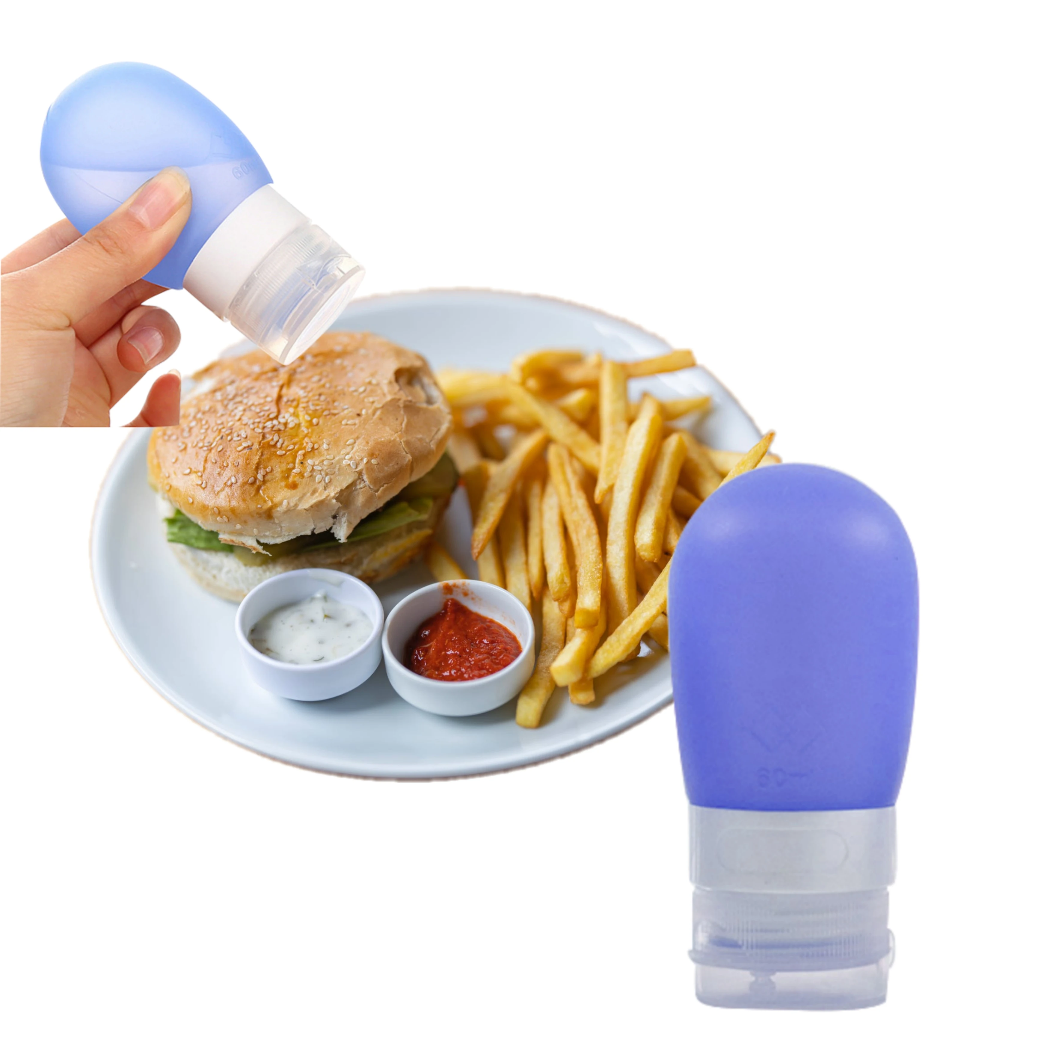 

Portable Mini Squeeze Silicone Bottle Salad Dressing Bottle Containers Ketchup Bottle Mini Salad Dressing Container To Go