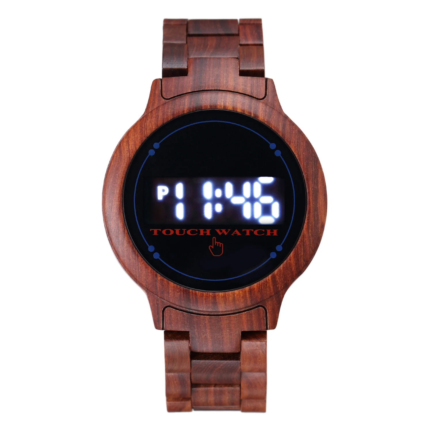 

Hot selling products luxury wooden band hand touch wood unisex wooden smart digital wrist watches