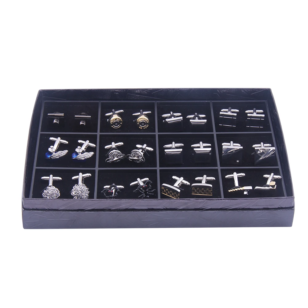 

Cufflink Set Various Design With Cufflink Box For Men Custom Cufflink, Black