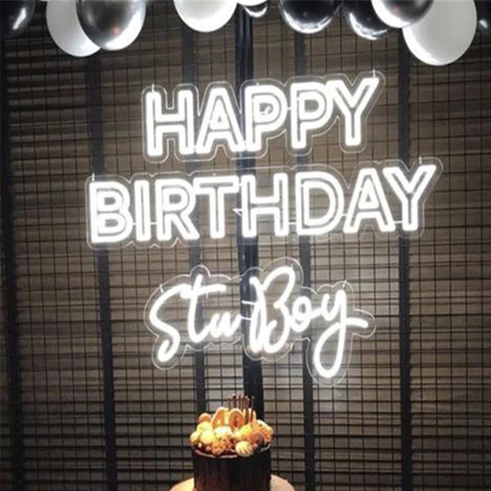

Birthday decorative led sign board led letter neon sign custom sign factory
