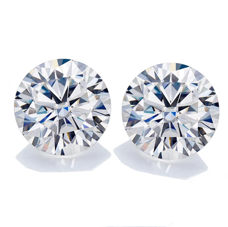 

Thriving Gems Factory price loose clear white color round moissanite