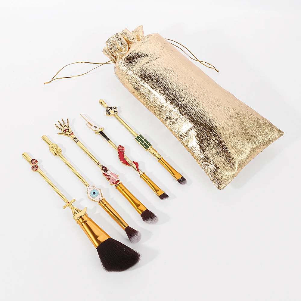 

Dropshipping Brochas Kit Maquillaje 5Pcs Gold Jujutsu Kaisen Makeup Kits For Girls Cosmetic Brush Manufacturers In China