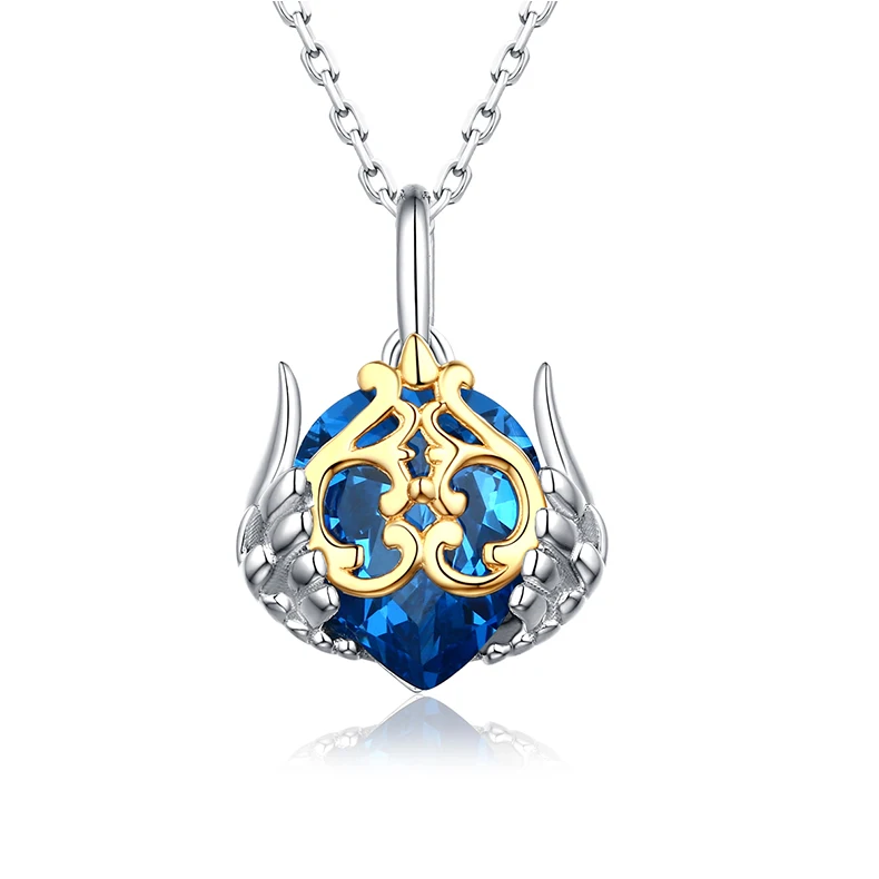 

Angel Wing Pendants Gemstone Jewelry Two Tone 925 Sterling Silver Pendant