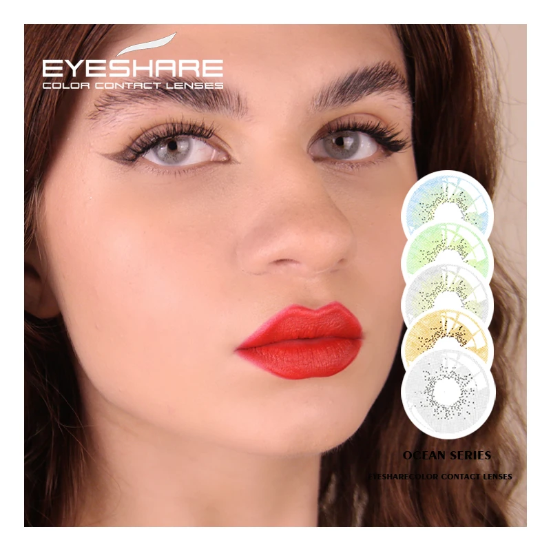 

EYESHARE 2pcs/ Pair OCEAN SERIES Color Contact Lenses for Eyes Cosmetic Contact Lens Eye Color, 5color