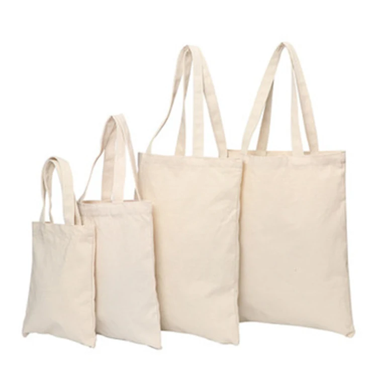 

Low MOQ reusable folding plain white blank cotton travel tote bags canvas grocery shopping bag