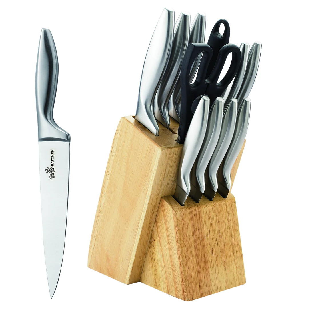 Bh10 Stainless Steel 14pcs Hollow Handle Kitchen Knife Set From Hatchen