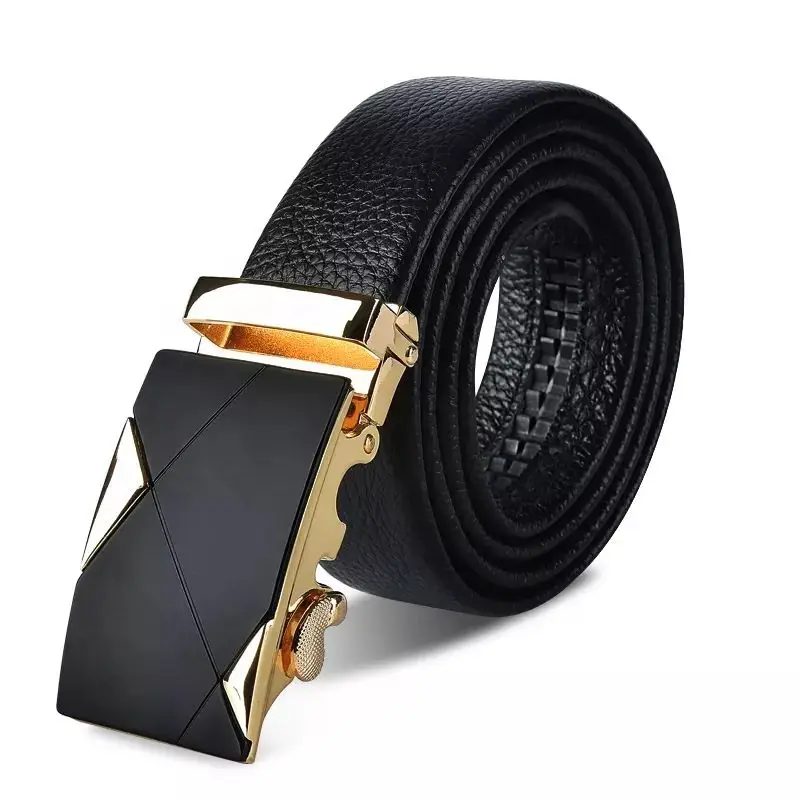 

Adjustable Luxury Genuine Leather Automatic Buckle Custom Logo Belt For Men