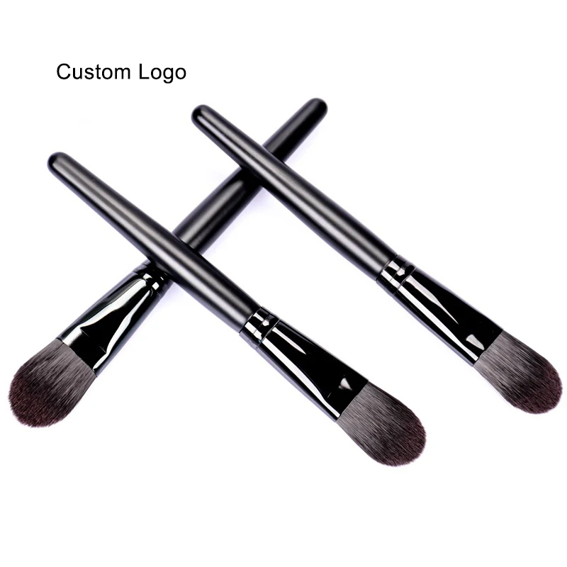 Zonyin Wholesale Black Wood Handle Face Mask Brush Custom Logo Wooden Facial Clay Mask Brush Applicator for Mud Mask
