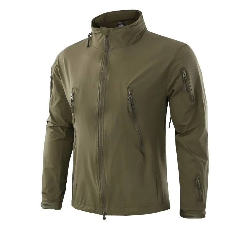 

ESDY Outdoor Military Tactical Summer Thin Skin Jacket Single Layer Sun Protection Fishing Hunting Coat, Black,green, khaki, gray, multicam, jungle camo. blue