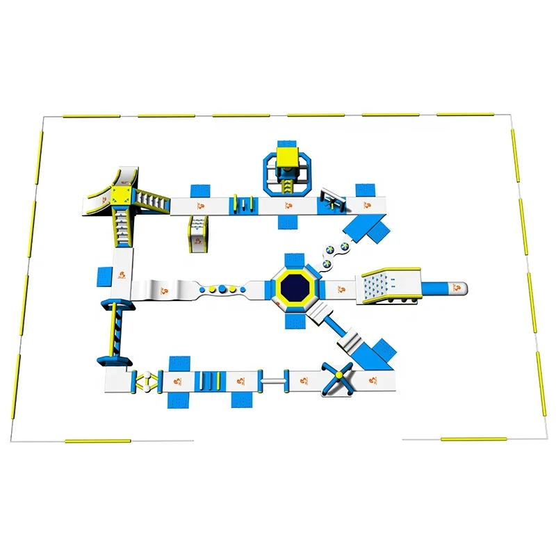 

Bouncia 2019 New Adult Inflatable Floating Water Park With TUV Certification, Blue,yellow and white or customized