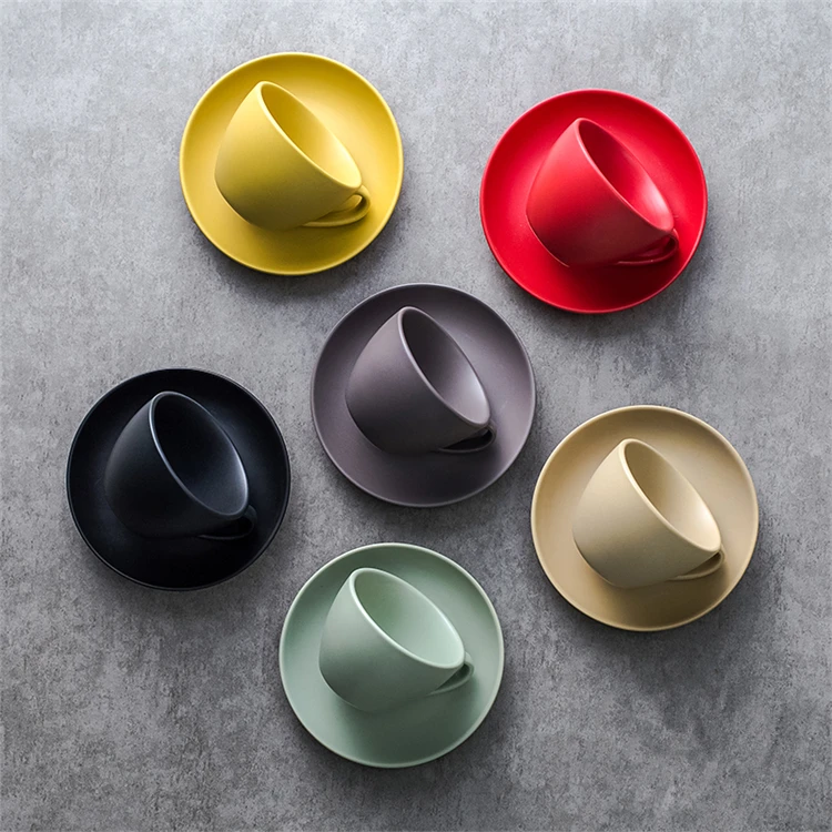 Custom Logo Cheap Prices Matt Glaze Porcelain Coffee Espresso Cup With