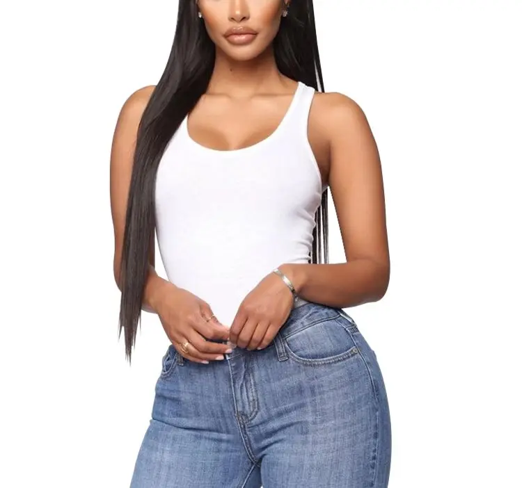 

Wholesale 2020 Custom Sleeveless White Summer Onepieces Ladies Female Sexy Bodysuits For Women, Picture show