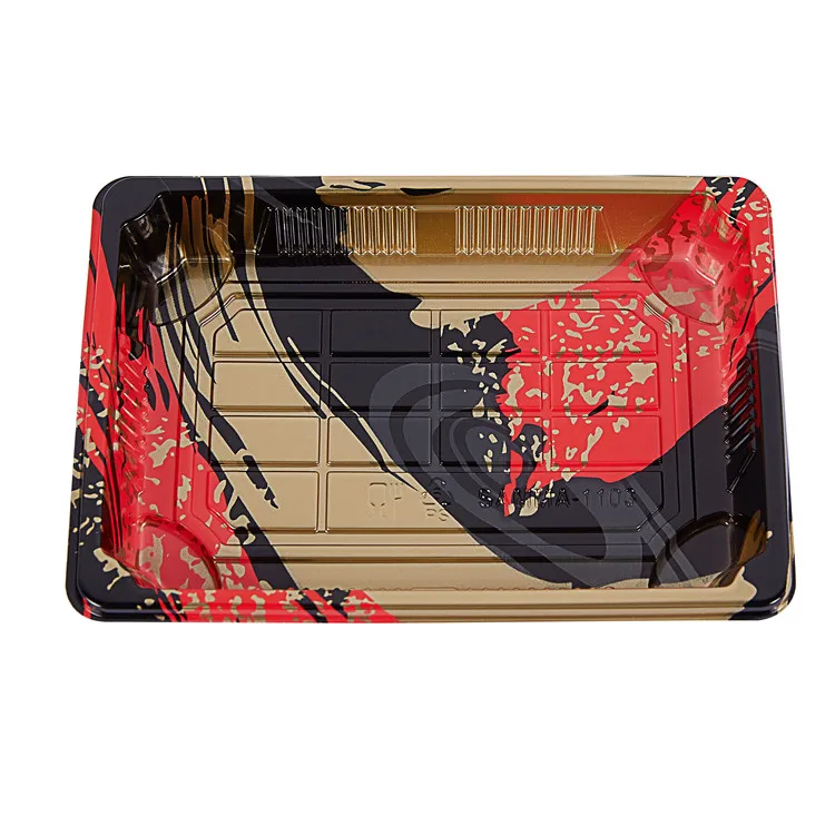 

SM1-1103FB Snack Disposable Embossed Sushi Platter Serving Dish Tray