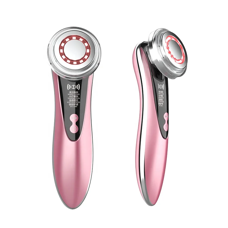 

Best selling Hot & Cool Face Lifting Facial Massager Ultrasonic Anti-aging Photon Face Massager, White,pink or customized color