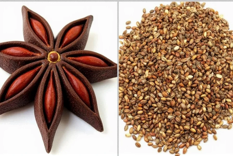 Star anise and anise seed used in various international dishes