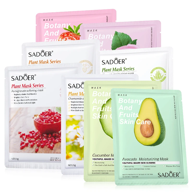 

SADOER Wholesale Beauty Face Korean Skin Care Fruits Mask Nourishing Moisturizing Mask Sheet