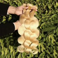 

2019 hot sale 10A #613 brazilian virgin unprocessed 30 inch body wave russian blonde 613 100% human hair weave bundles