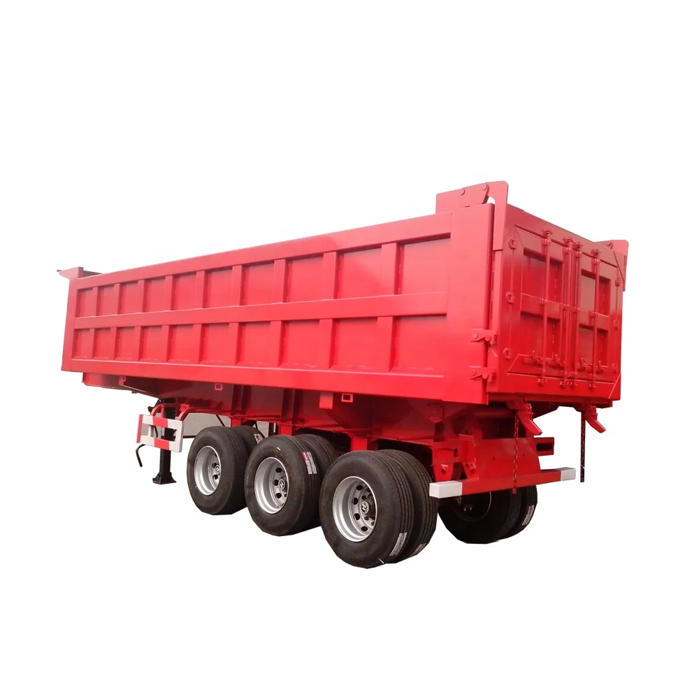 

Mining Used 50T Payload 3 Axles Rear Dump Semi Trailer For Sale, Customers optional