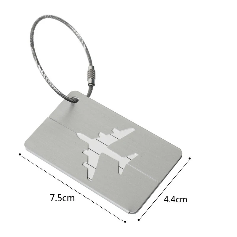 

Unionpromo Custom Aluminum Alloy Travel luggage tag Metal Luggage Tag with steel string