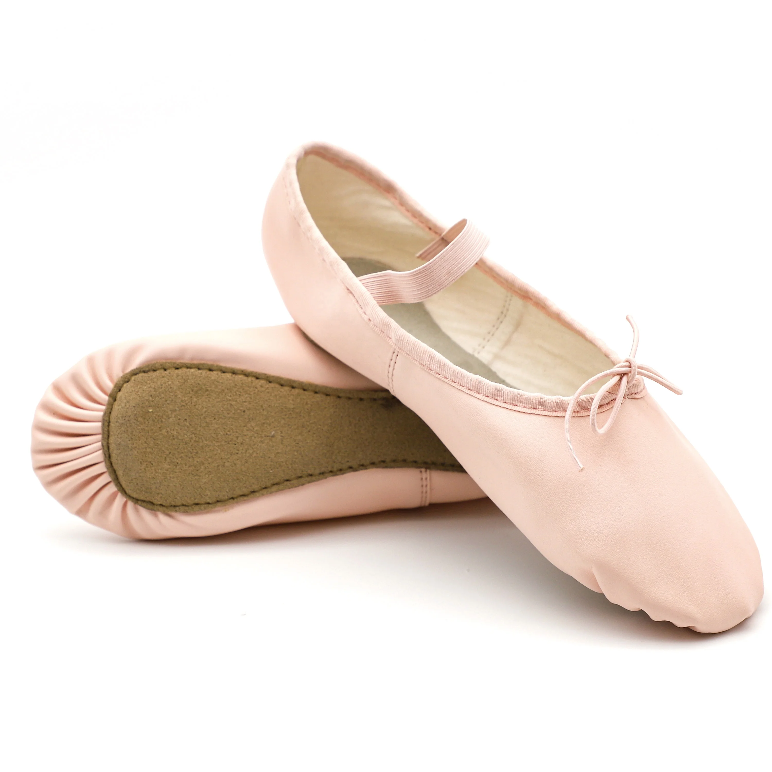 

Genuine Leather Ballet Shoes/Ballet Slippers/Dance Shoes for Women and Girls with Anti-slip Suede Sole Cotton Lining, Pink,nude,black