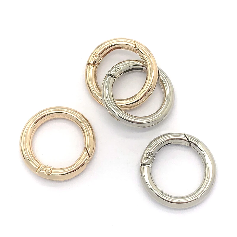 

High Quality Circle Snap Clip Hook silver metal O Ring Spring buckle, Customized